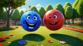 Five Bouncing Balls Make a Rhyme | Fun Counting Song for Kids | Nursery Rhymes and Learning