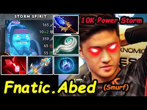 Fnatic Abed - [Storm Spirit] A-GOD 10K MMR Power ZipZap Dota 2 7.22d Pro gaemplay
