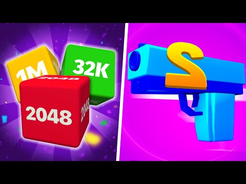 Chain Block 2048 vs 2048 Merge Gun Run - 123456789 ⭐ Max Level Gameplay (Part 1)