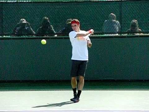 Roger Federer Forehand Spin Variation in Slow Motion