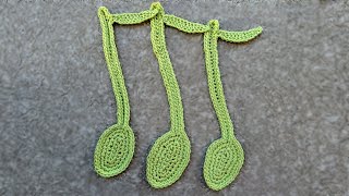 Crochet Musical Note Bookmark Tutorial