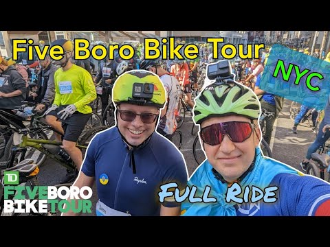 🗽⁴ᴷ⁶⁰ TD Five Boro Bike Tour, New York City | Full Ride | Timestamp