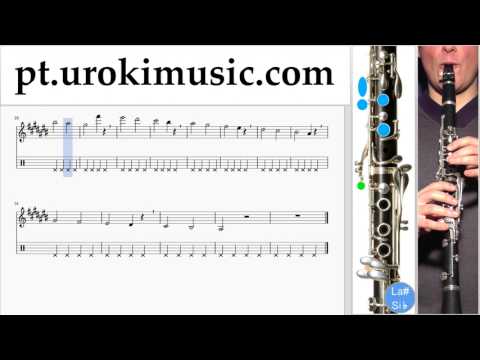 Curso de Clarinete David Guetta, Justin Bieber - 2U Tablatura Parte#1 exercitando um-i372