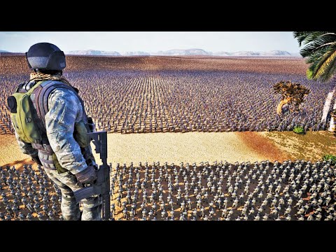 50.000 MODERN SOLDIERS vs 1.3 MILLION WW2 SHOTGUN SOLDIERS - Ultimate Epic Battle Simulator 2