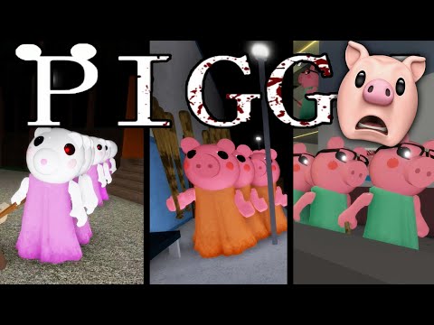 I BEAT 10 BOTS SOLO IN 3 MORE CHAPTERS!! | Roblox Piggy [Forest + Station + Gallery]
