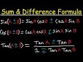 Sum And Difference Identities Formulas Sine Cosine Tangent Degrees Radians Trigonometry