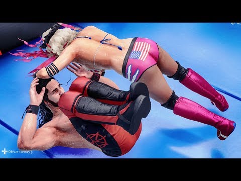 WWE 2k19: Alexa Bliss vs. Seth Rollins, Bash at the Beach, Intergender Gyaku