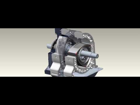 Animation eines 2-Scheiben Wankel Motors