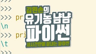이스케이프 코드 | 유기농냠냠파이썬 | 김왼손의 왼손코딩