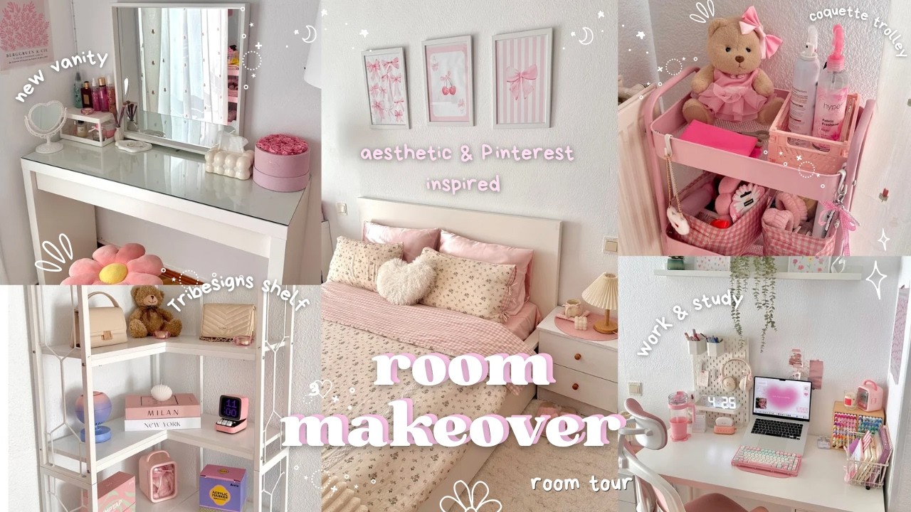 extreme room makeover 2026🎀 aesthetic & Pinterest inspired, coquette & minimalist🌷 IKEA shopping