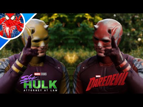 She-Hulk Finale w/ Daredevil but Matt has the Red Suit - Recolored