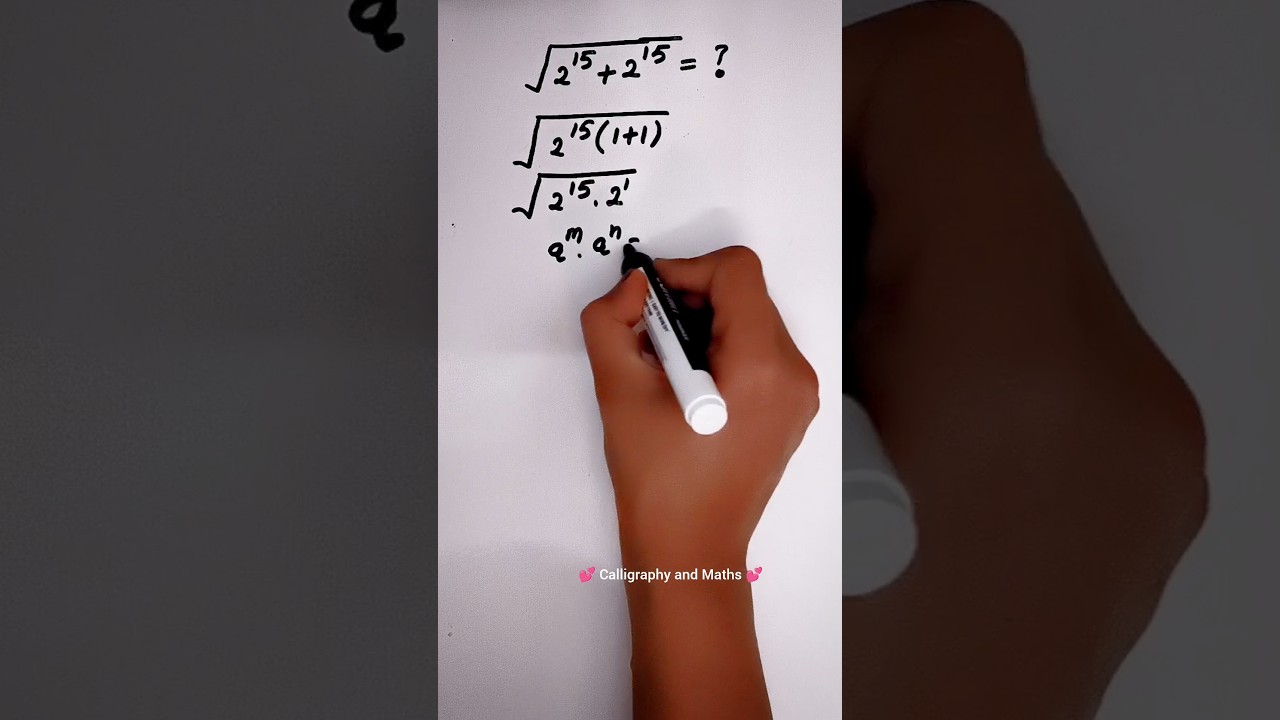 √(2¹⁵+2¹⁵) square root exponential maths problem #shortsfeed #maths #tricksandsolutions #exponential
