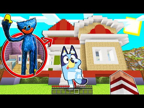 Huggy Wuggy Invades Bluey's Minecraft House