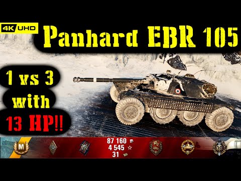 World of Tanks Panhard EBR 105 Replay - 7 Kills 6.2K DMG(Patch 1.6.1)