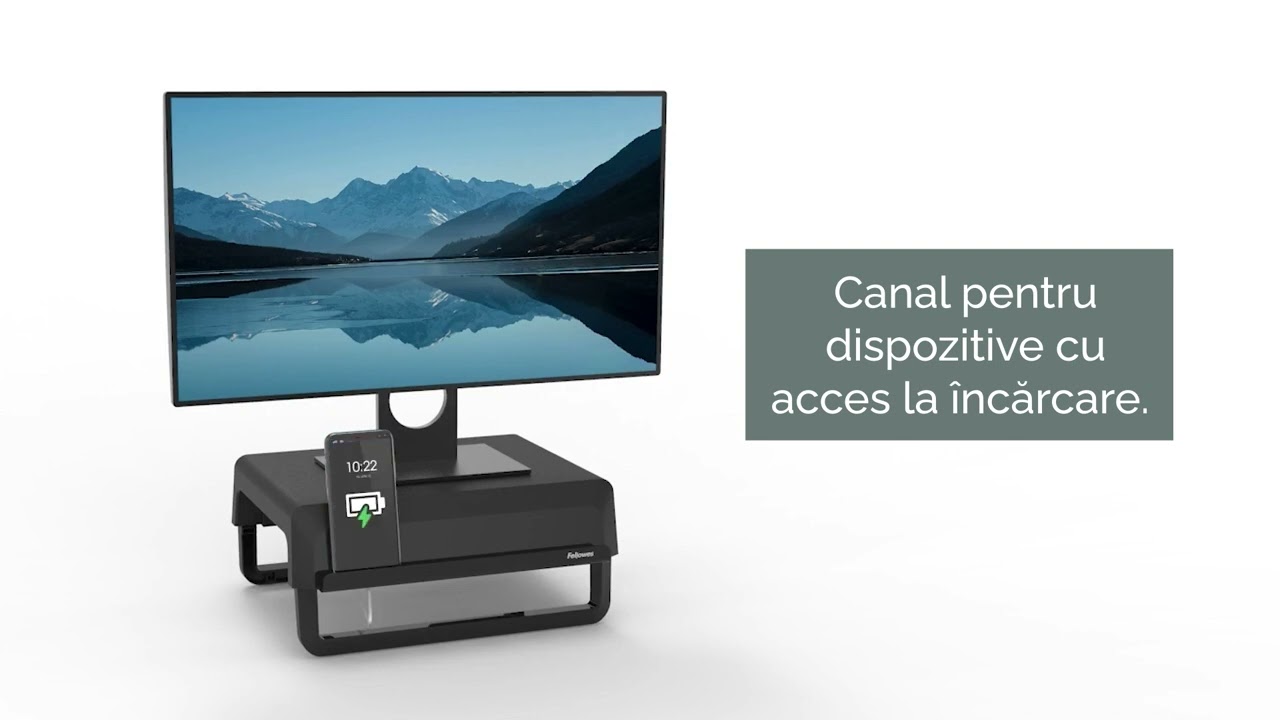 Suport monitor Fellowes Breyta, negru