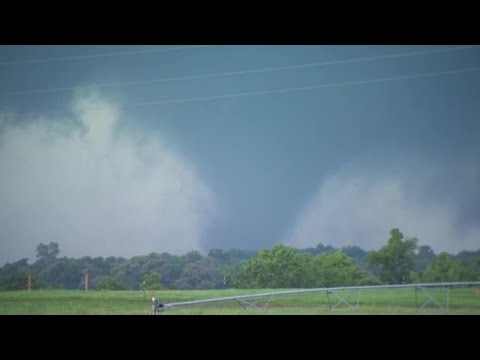Possible tornado on the ground in Texas