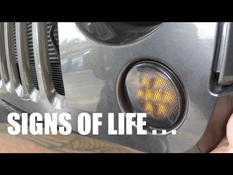 How to install Jeep JK LED TURN SIGNALS. Signs of life...