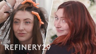 Dying My Hair Red With The Foilyage Technique | Hair Me Out | Refinery29