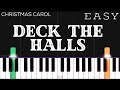 Christmas Deck The Halls EASY Piano Tutorial