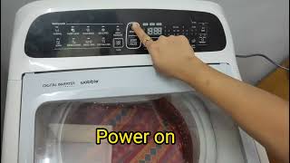 how to dry clothes in 3 step Samsung washing machine