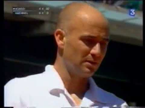 2004 Roland Garros - Henman, Haehnel, Agassi, Santoro, Clement, Federer