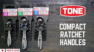 TONE Compact Short Ratchet Handles - 1/4", 1/2", 3/8" Square Drive MADE IN JAPAN Tool Review