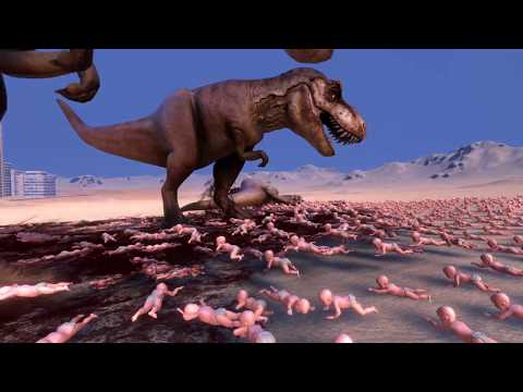 10  T-REX vs 5000 BABIES - Ultimate Epic Battle Simulator