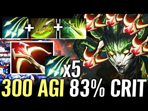🔥 MEDUSA 300 Agi + Daedalus 83% Chance CRIT — 5x Target 1000GPM Strongest Machine Gun Dota 2 Pro