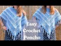 Easy Crochet Poncho Tutorial Beginner Tutorial