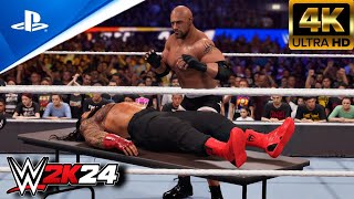 Goldberg vs Roman Reigns - Ultimate Battle |WWE 2K24 PS5 4K Ultra HD