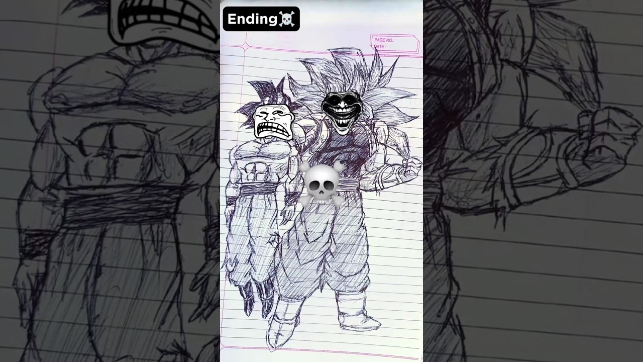 Cumber & Goku 💀 Speed Drawing StickMan 😳#shorts #anime #drawing #goku #Cumber #dragonball #sdbh