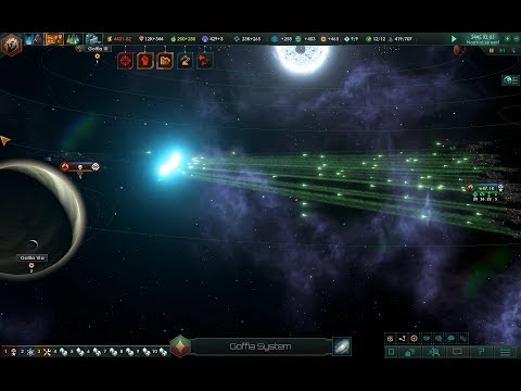 The battle with Automated Dreadnought - Stellaris
