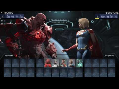 Injustice 2 1st Beta gameplay pt11 - Trying Out the Supergirl!