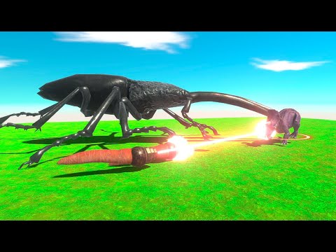 REALLY GIANT STAG BEETLE & BLADE WORM vs EVERY UNIT   Animal Revolt Battle Simulator