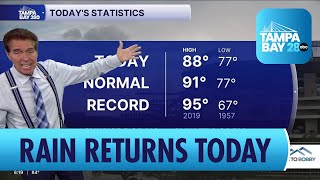 Rain Chances Return to Tampa Bay with Cooler Temps Ahead