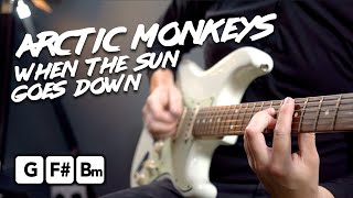 Arctic Monkeys &quot;When The Sun Goes Down&quot; Guitar Lesson Tutorial