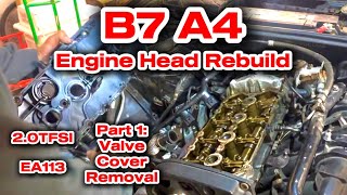 Audi A4 B7: Head Removal Step-by-Step Tutorial (Part 1, Front Core Support + Valve Cover Removal)