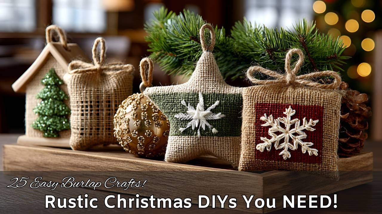 🎄 25 Easy Burlap Christmas Crafts – DIY Rustic Holiday Décor for 2025!