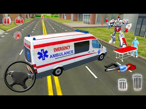 Emergency Ambulance Robot City Rescue Simulator - Android Gameplay
