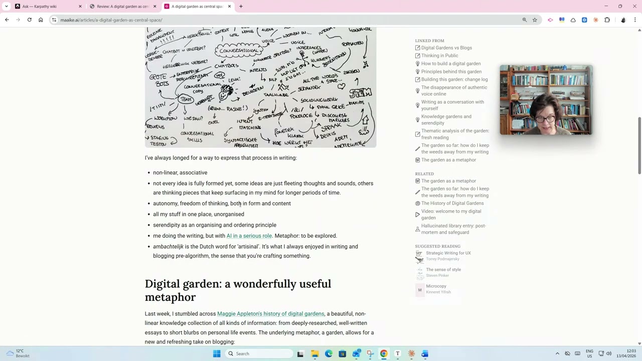 Video: I implemented Karpathy's LLM wiki method on my digital garden