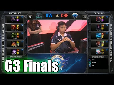 Dire Wolves vs Chiefs | Game 3 Grand Finals Oceanic Pro League Spring 2015 | DW vs CHF G3