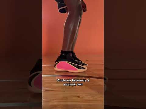 Anthony Edwards 2 squeak ASMR test 🔉🥰 #adidas #basketball #anthonyedwards