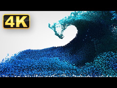 4K Abstract Calming Waves! Fluid Video! 1 Hour Relaxing Screensaver for Meditation. Relaxing Music