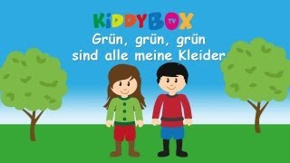 Grün, grün , grün sind alle meine Kleider - Kinderlieder zum Mitsingen - (KIDDYBOX.TV) Karaoke Lyric
