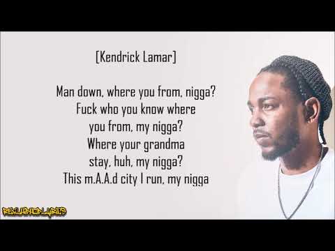Kendrick Lamar - M.A.A.D City ft. MC Eiht (Lyrics)