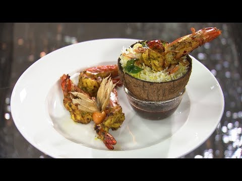 Ruchi Vismayam l EPI - 57 Grilled prawns & saffron rice with tamarind chutney  | Mazhavil Manorama