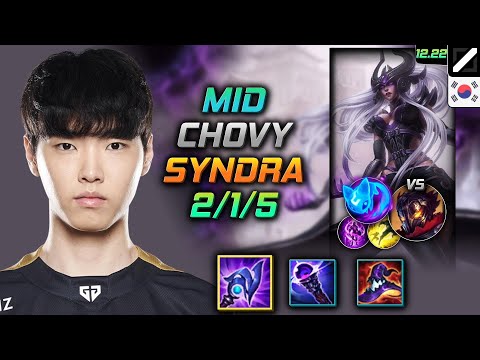 Chovy Mid Syndra Build Luden's Tempest Summon Aery - Syndra Mid vs Viktor - LOL KR 12.22
