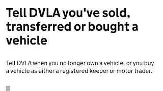 V5, Logbook chnages online & change of name & address. Notify DVLA of sold car using a mobile phone.