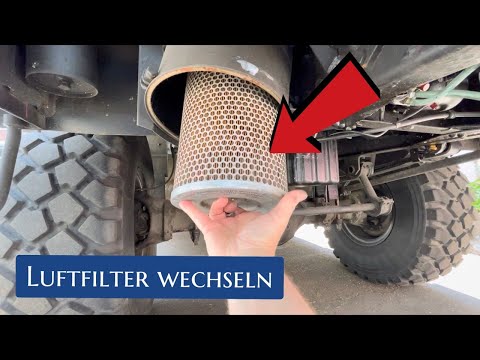 Luftfilterwechsel am Iveco Magirus Deutz 90-16 Expeditionsmobil LKW 🚛