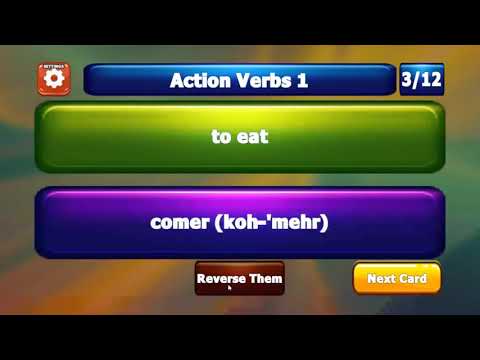 Spanish to English-Flash Cards Video